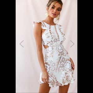 Selfie Leslie- Jackie Pinafore Sequin Dress (XS)